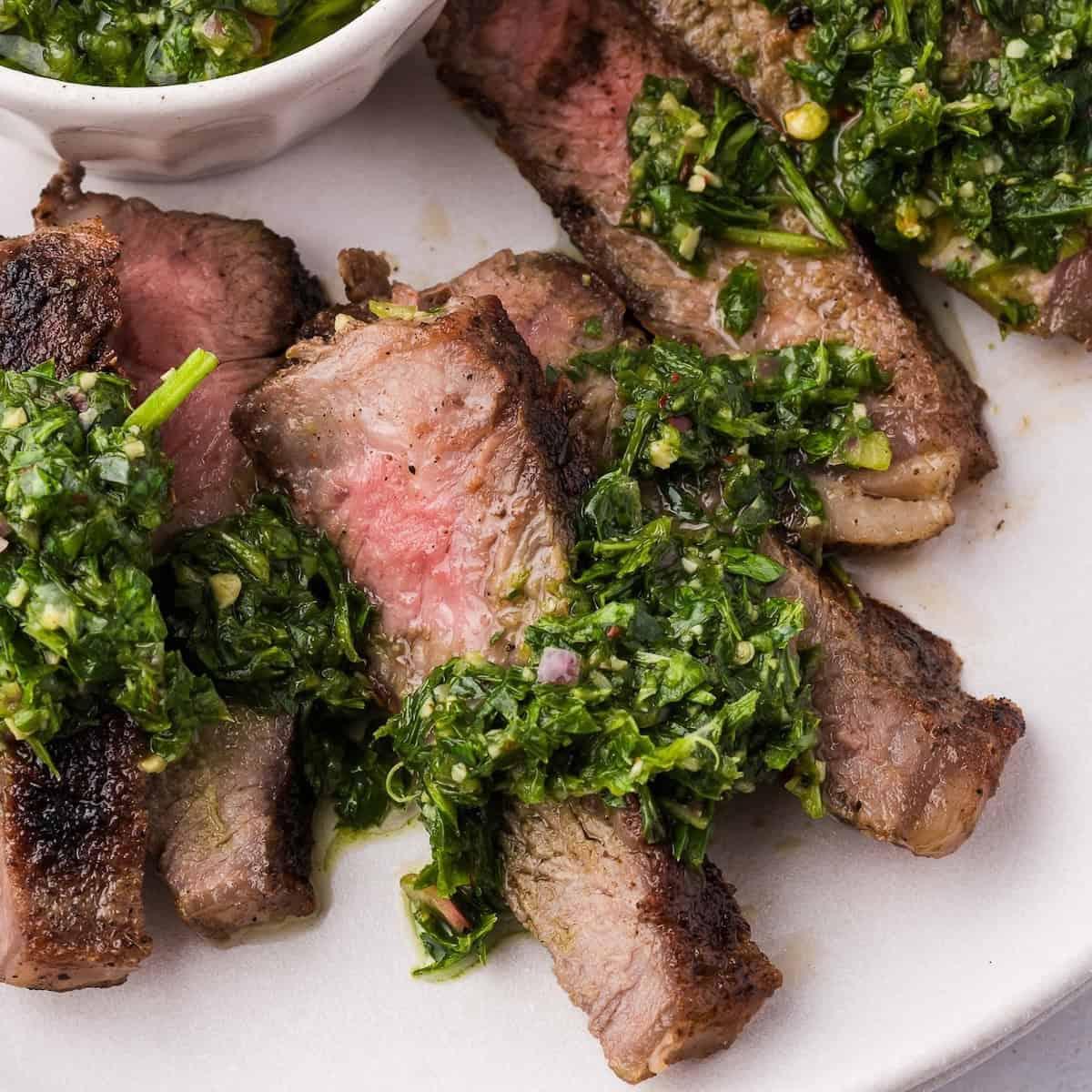Grilled Steak With Chimichurri