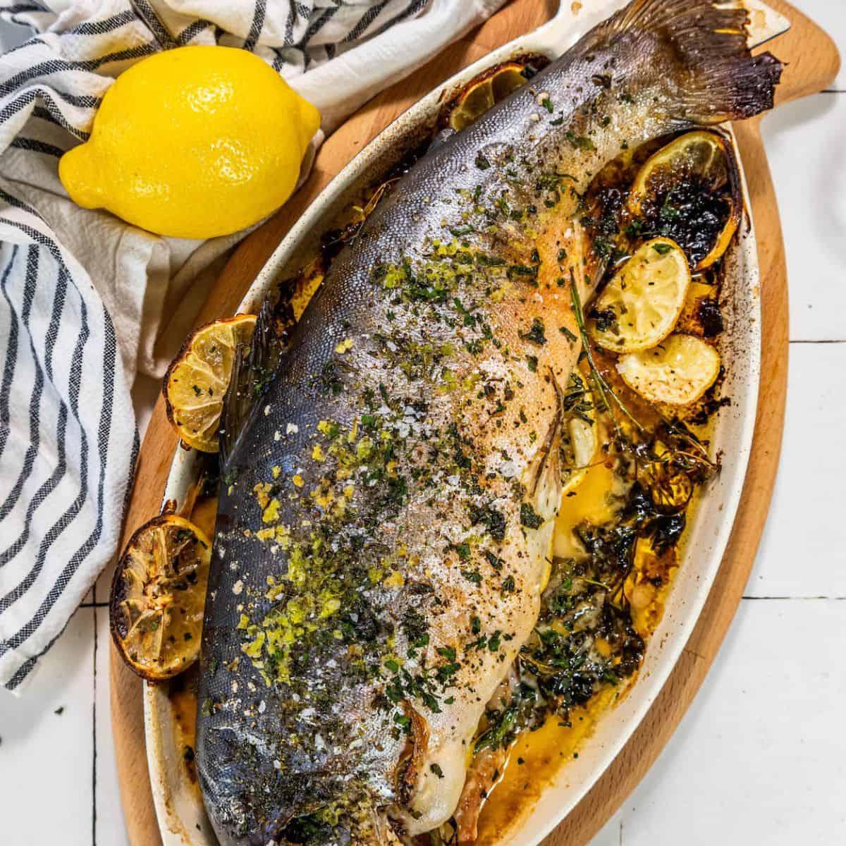 Herb Stuffed Roasted Arctic Char
