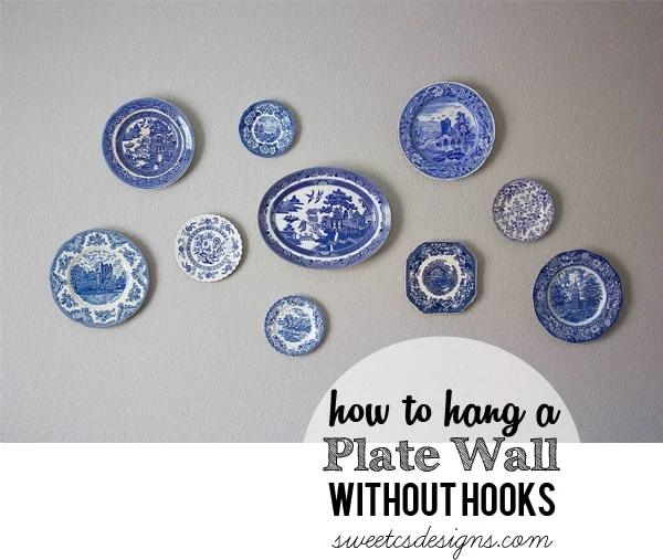 How to Hang a Plate Wall Without Hooks
