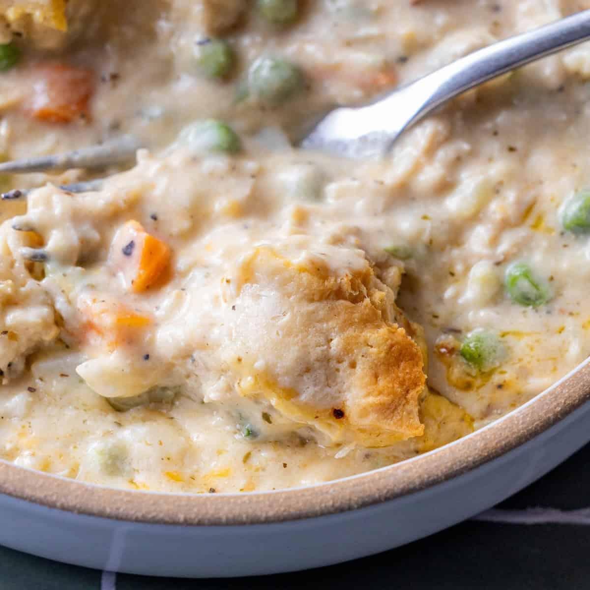 Leftover Turkey and Biscuit Casserole