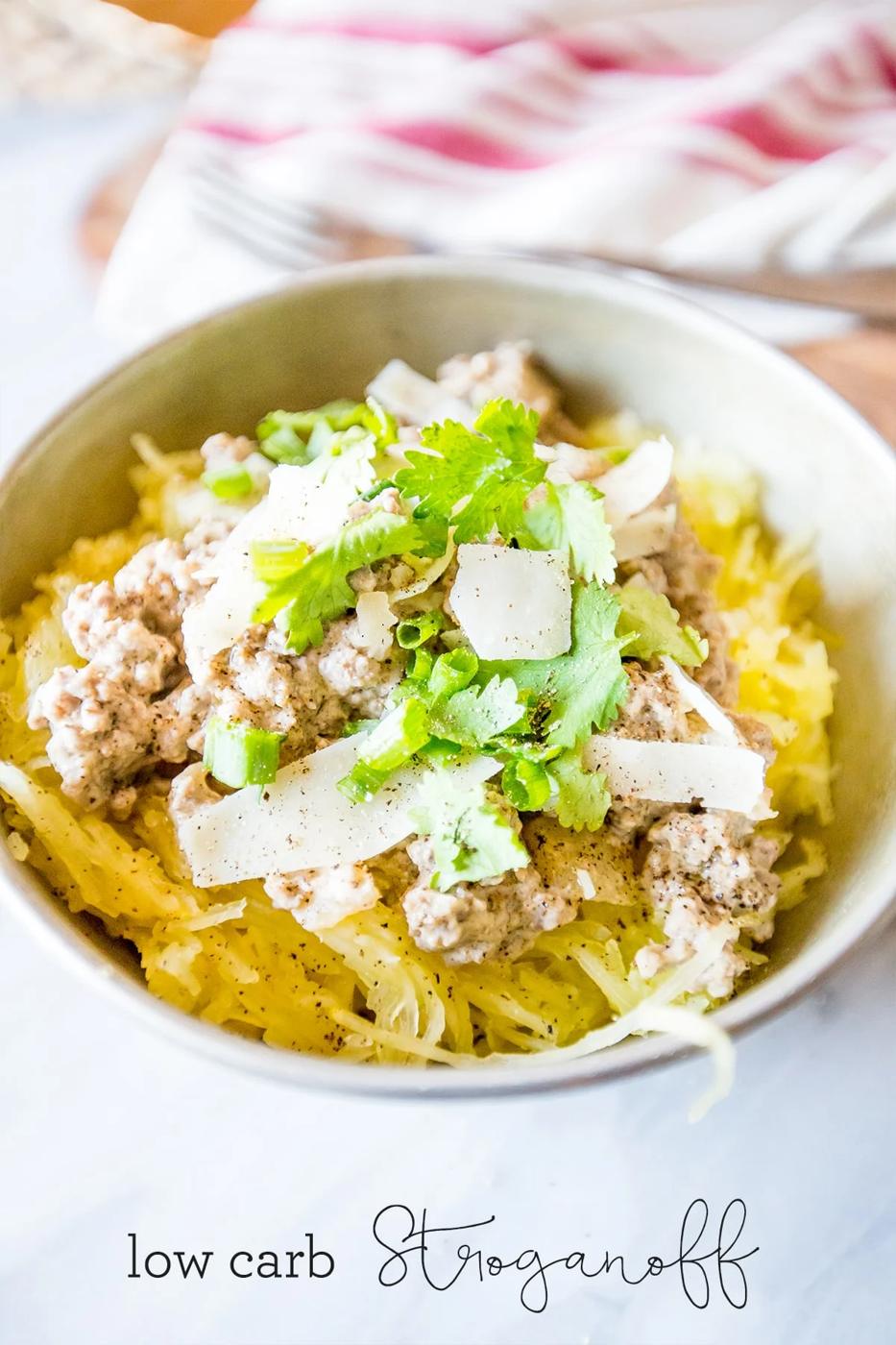 Low Carb Squash Stroganoff
