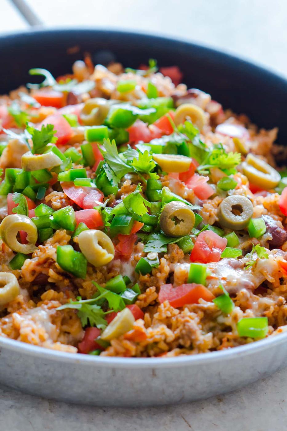 Mexican Beef and Rice Skillet