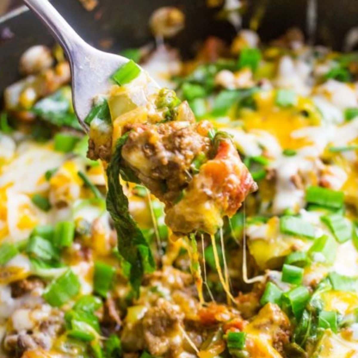 Cheesy Beef Taco Skillet