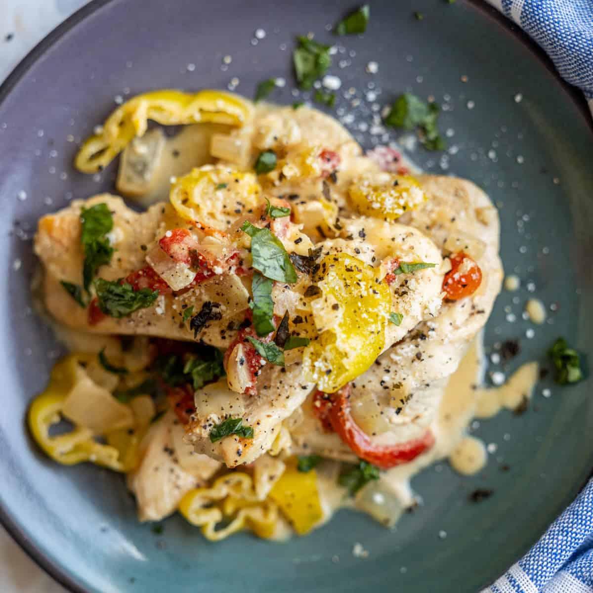 Creamy Pepperoncini Chicken Skillet