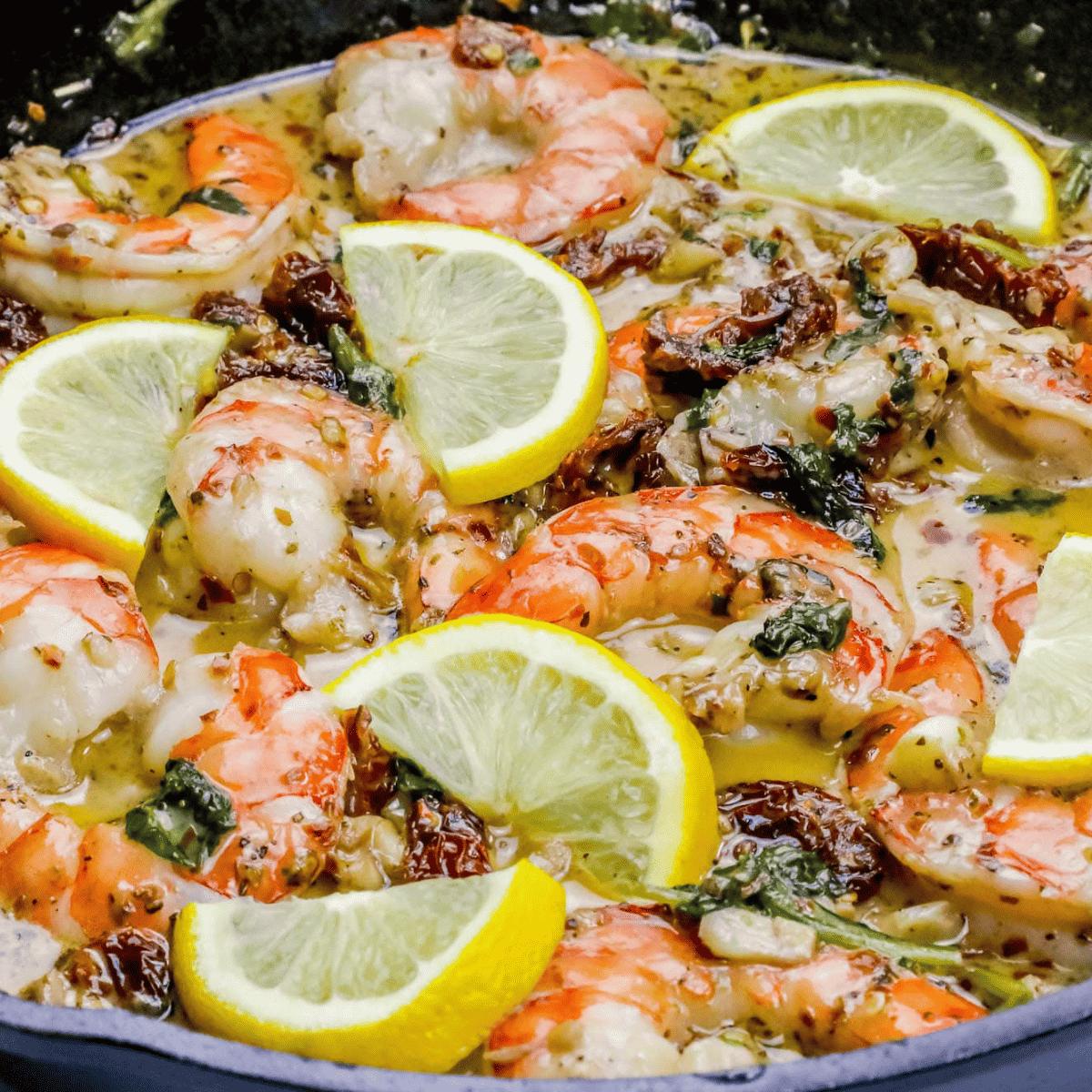 One Pot Creamy Shrimp Florentine Skillet
