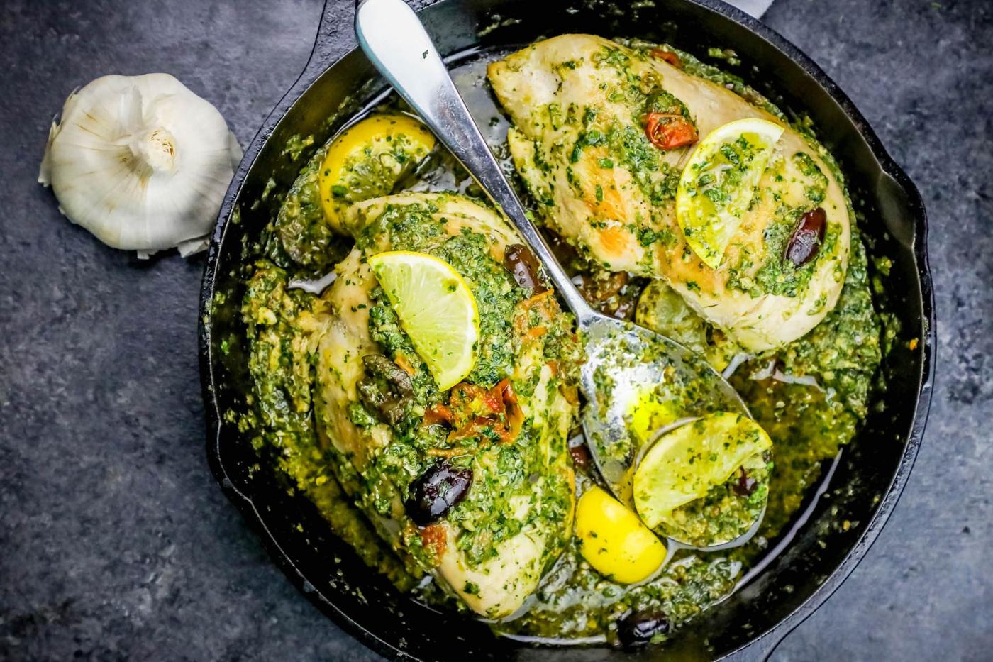One Pot Tuscan Chicken Pesto