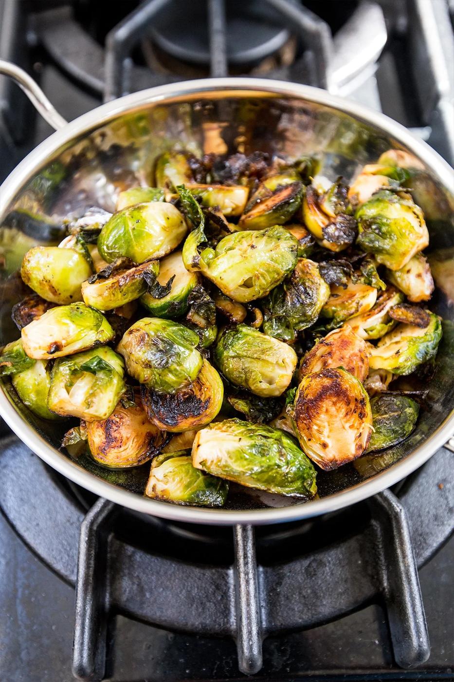Pan Fried Brussels Sprouts with Ghee