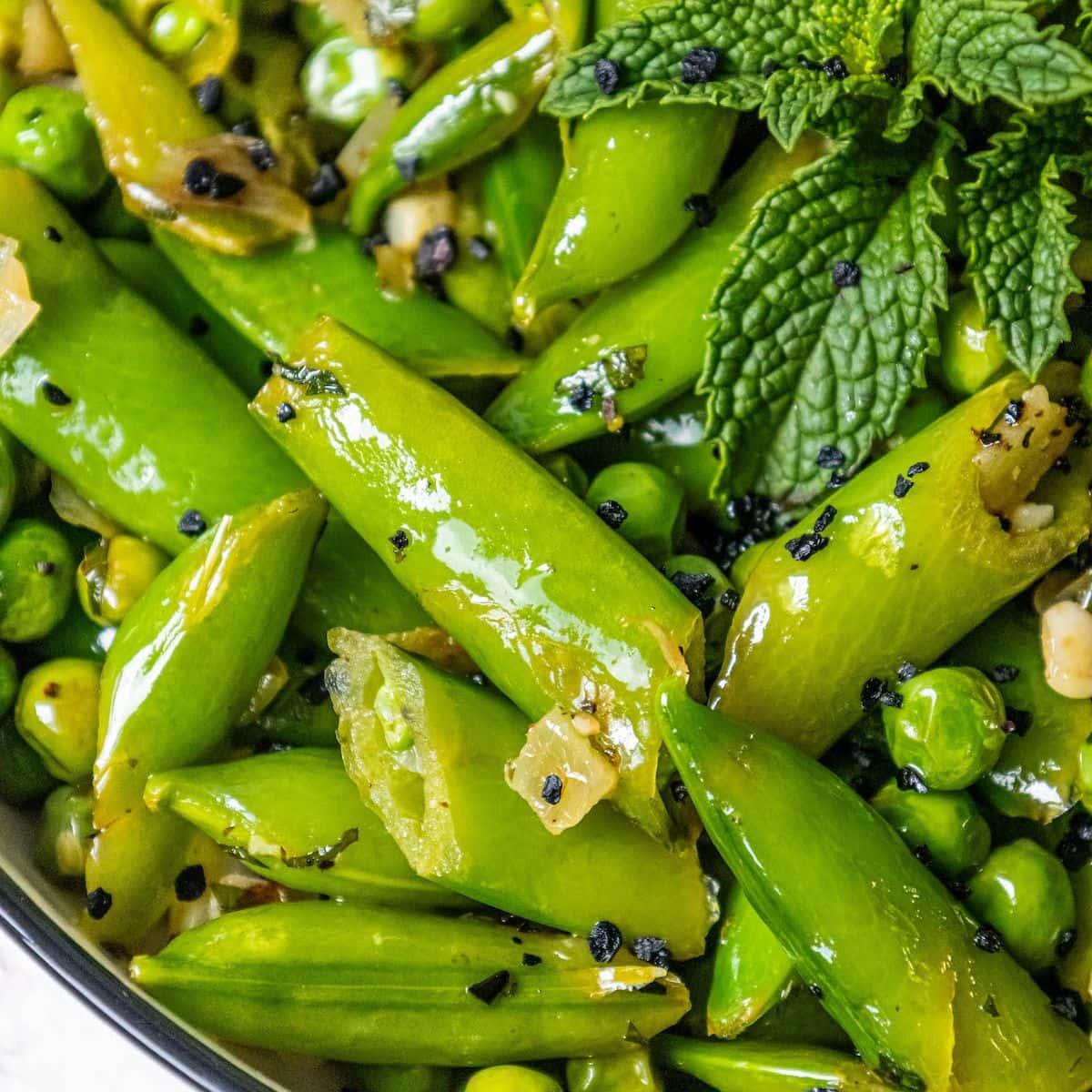 Peas with Mint and Garlic