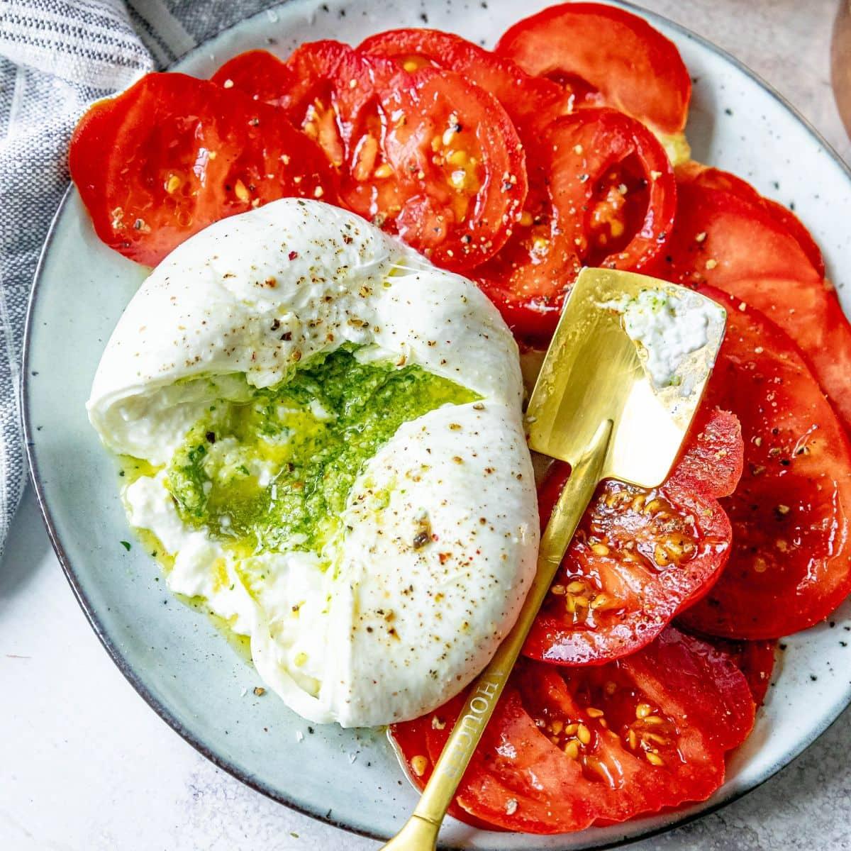 Pesto Stuffed Burrata