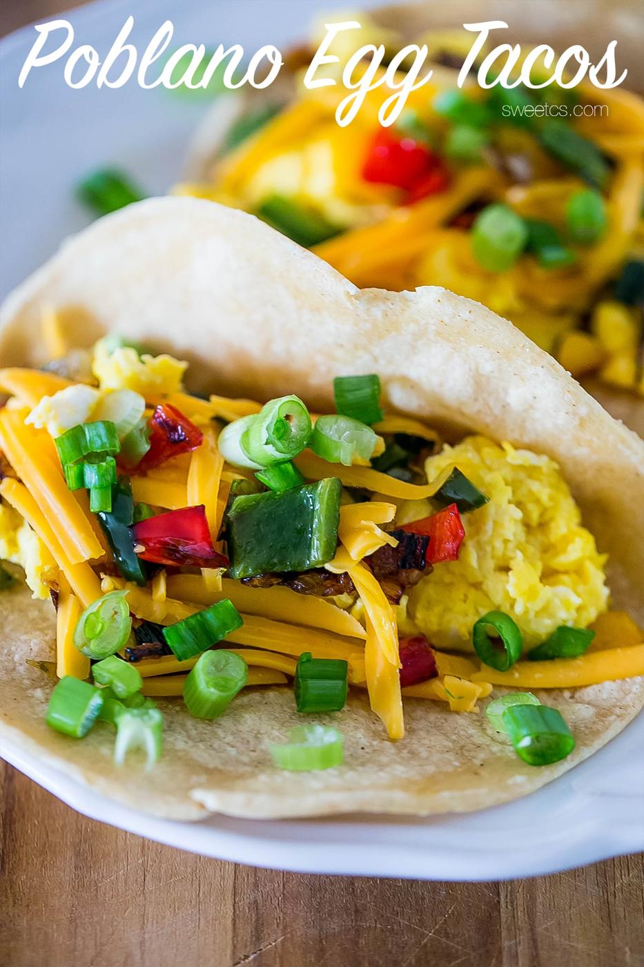Poblano Egg Breakfast Tacos