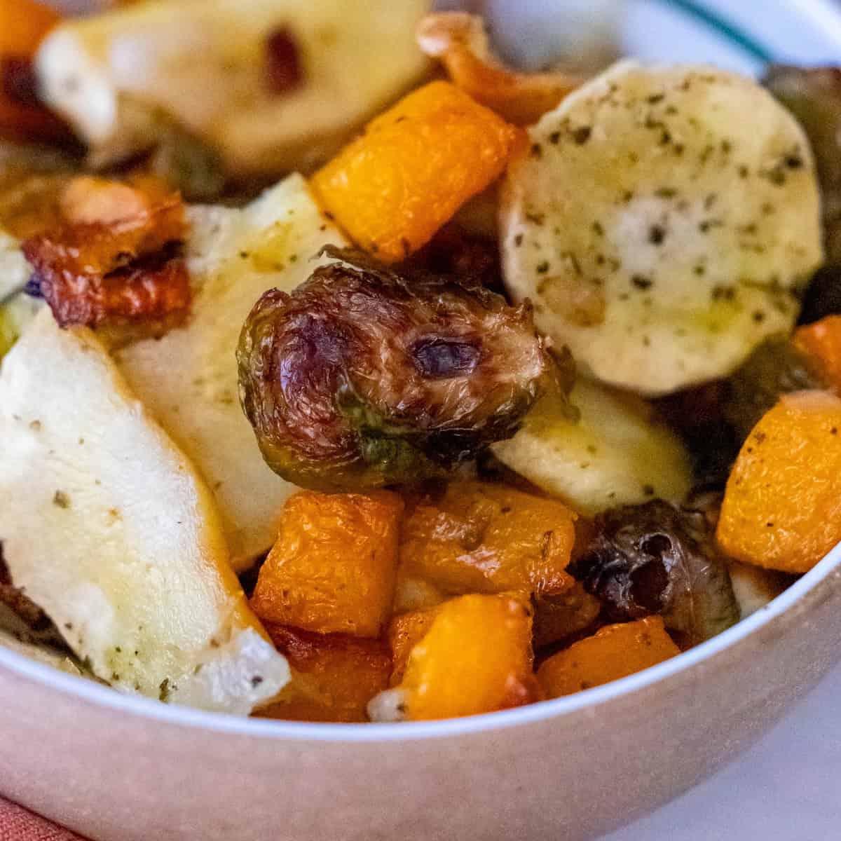 Roasted Brussels, Parsnips, and Squash