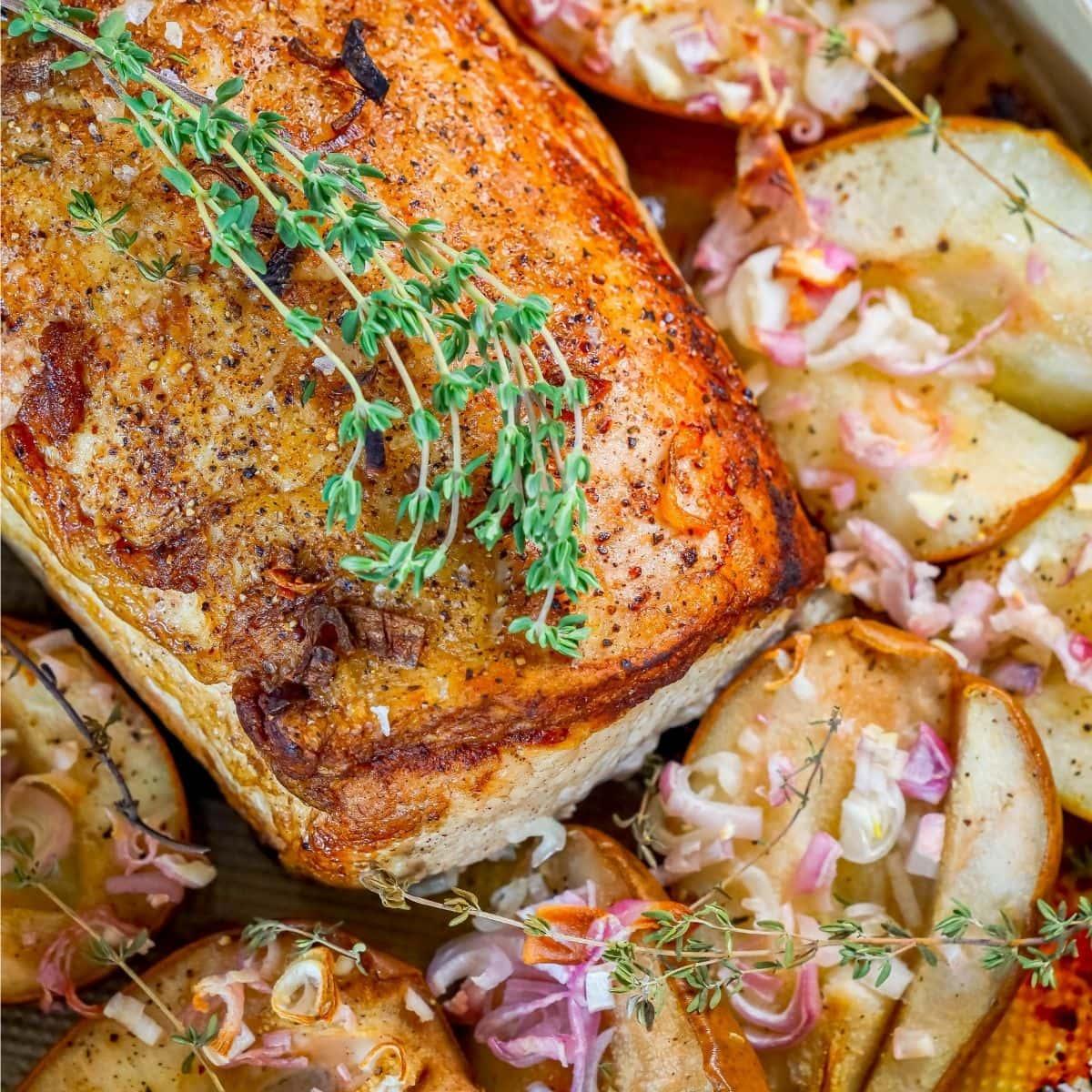 Roasted Pork Loin and Pears