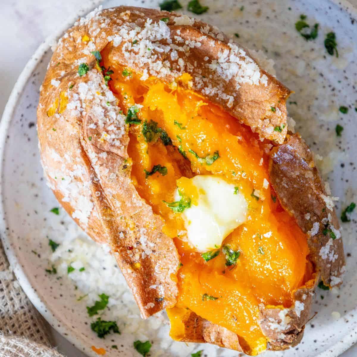 Salt Baked Sweet Potato