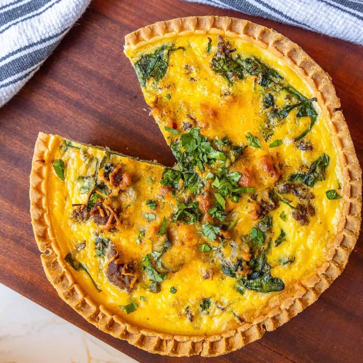 Sausage Spinach Quiche