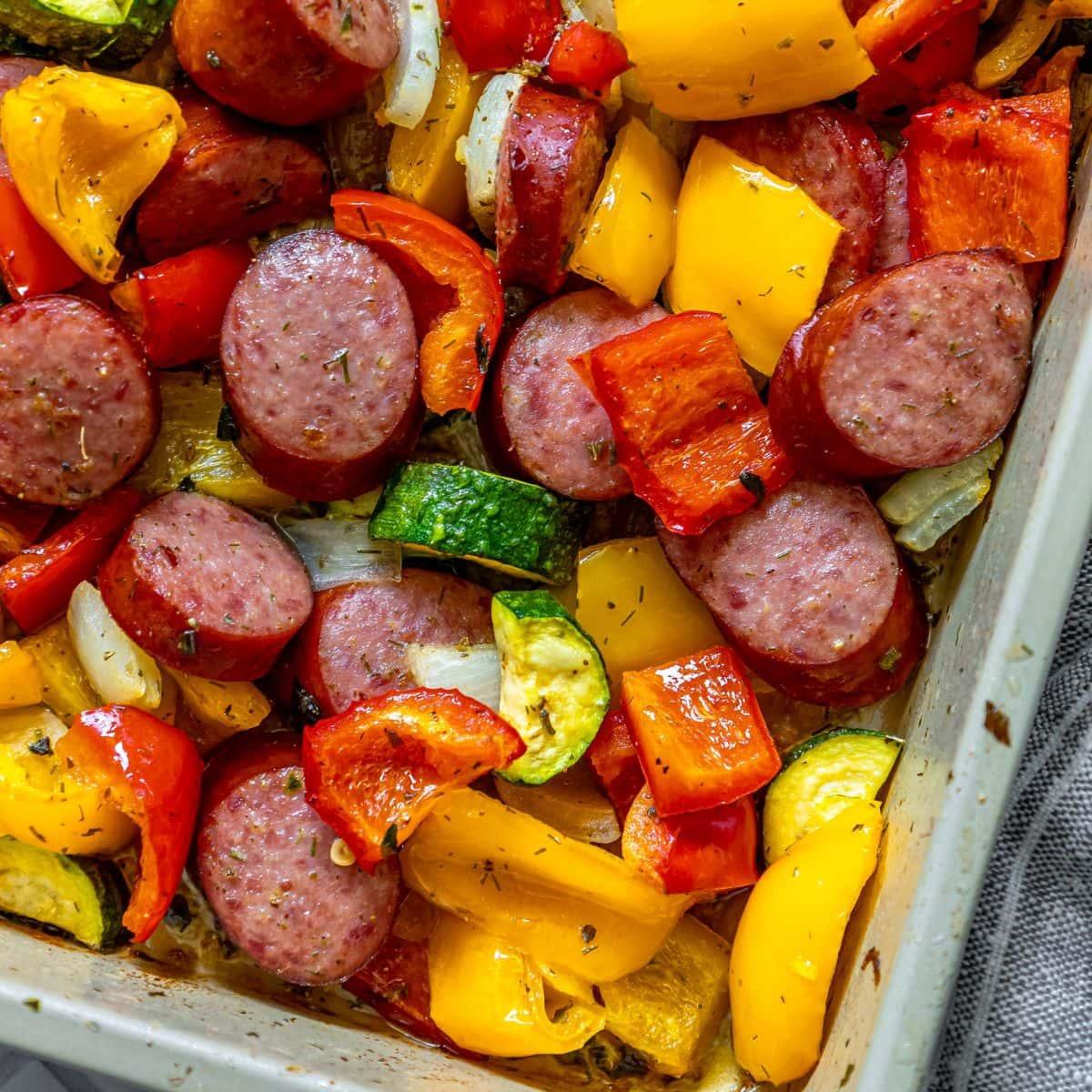 Turkey Kielbasa Sheet Pan Dinner