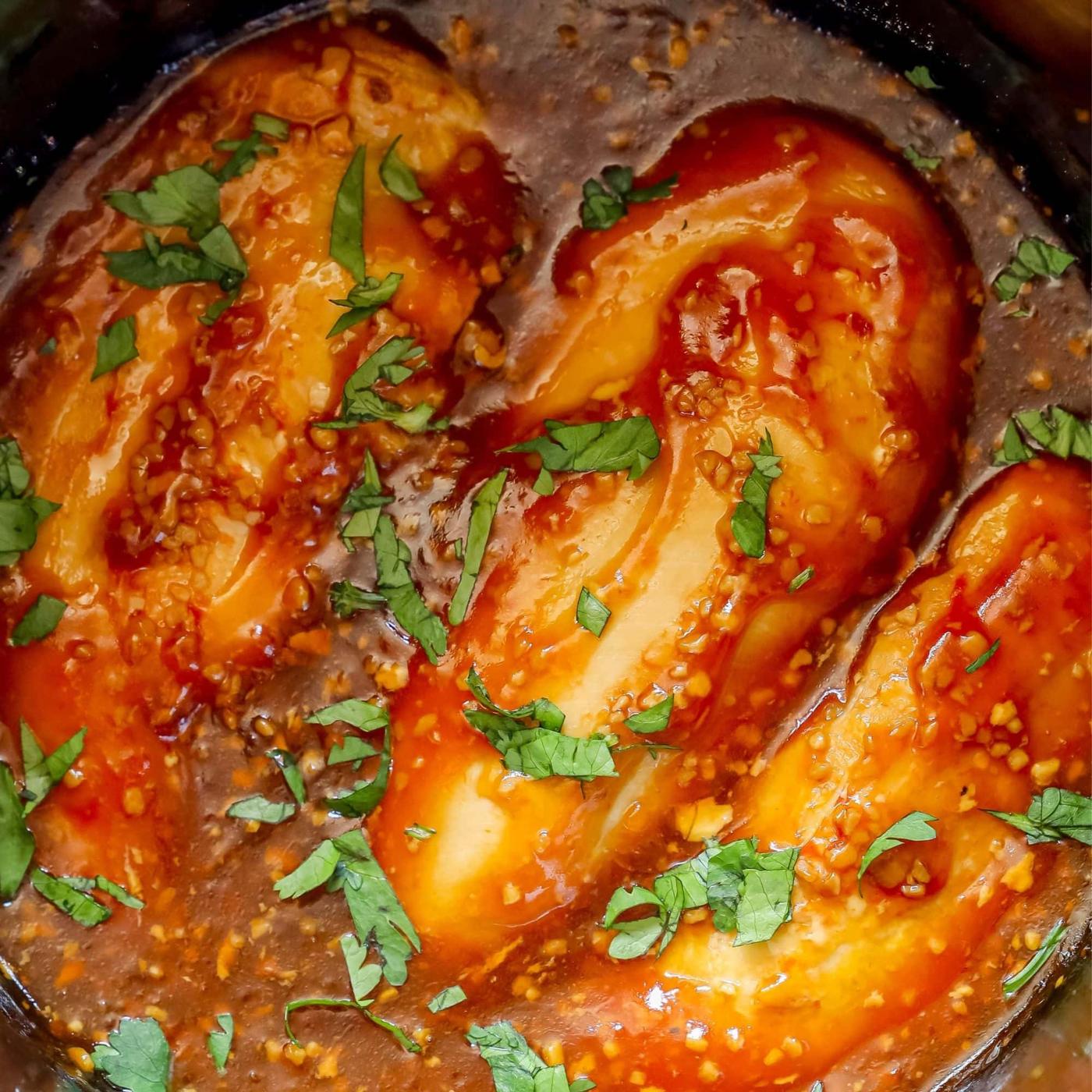 Slow Cooker Honey Garlic Chicken Breasts