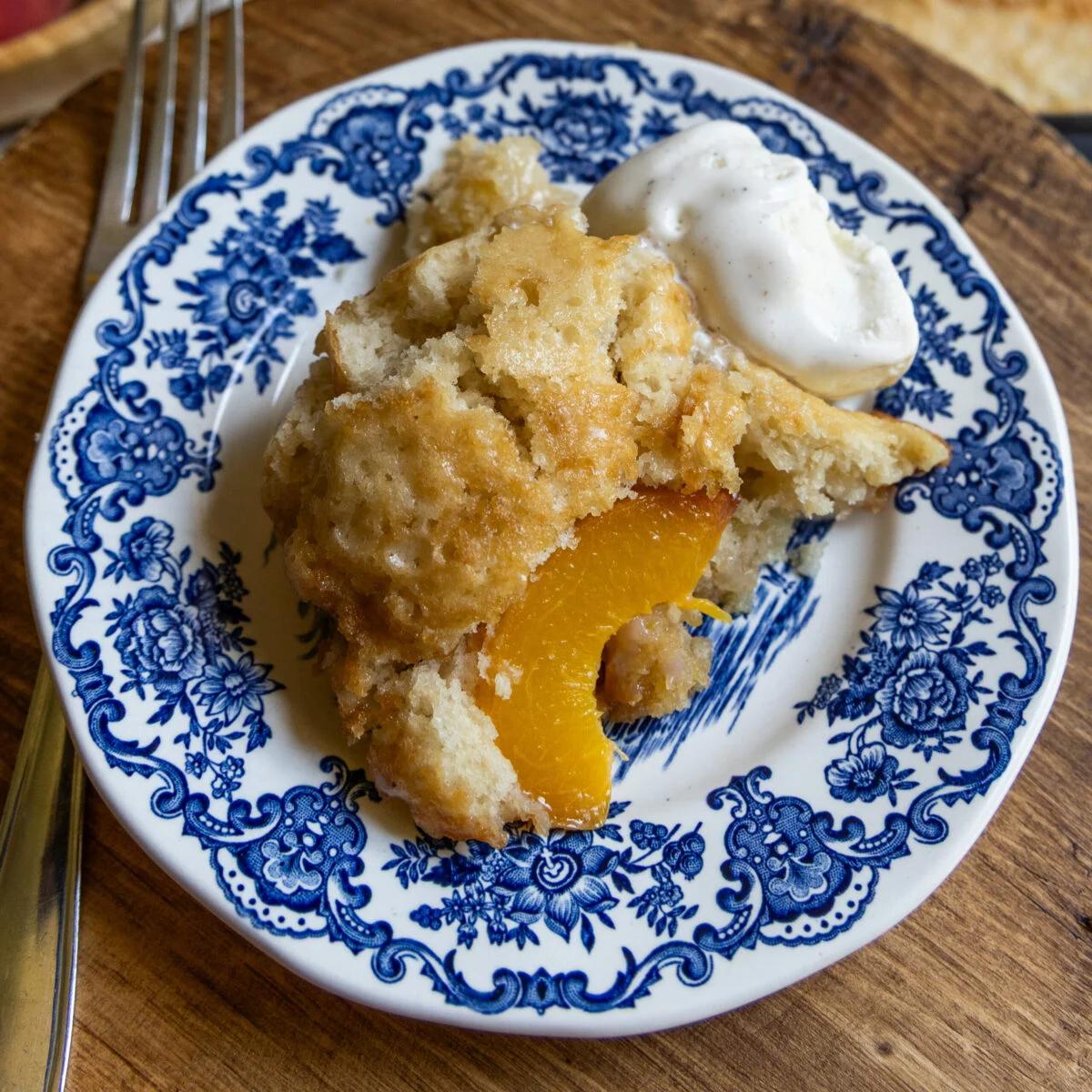 Sourdough Peach Cobbler