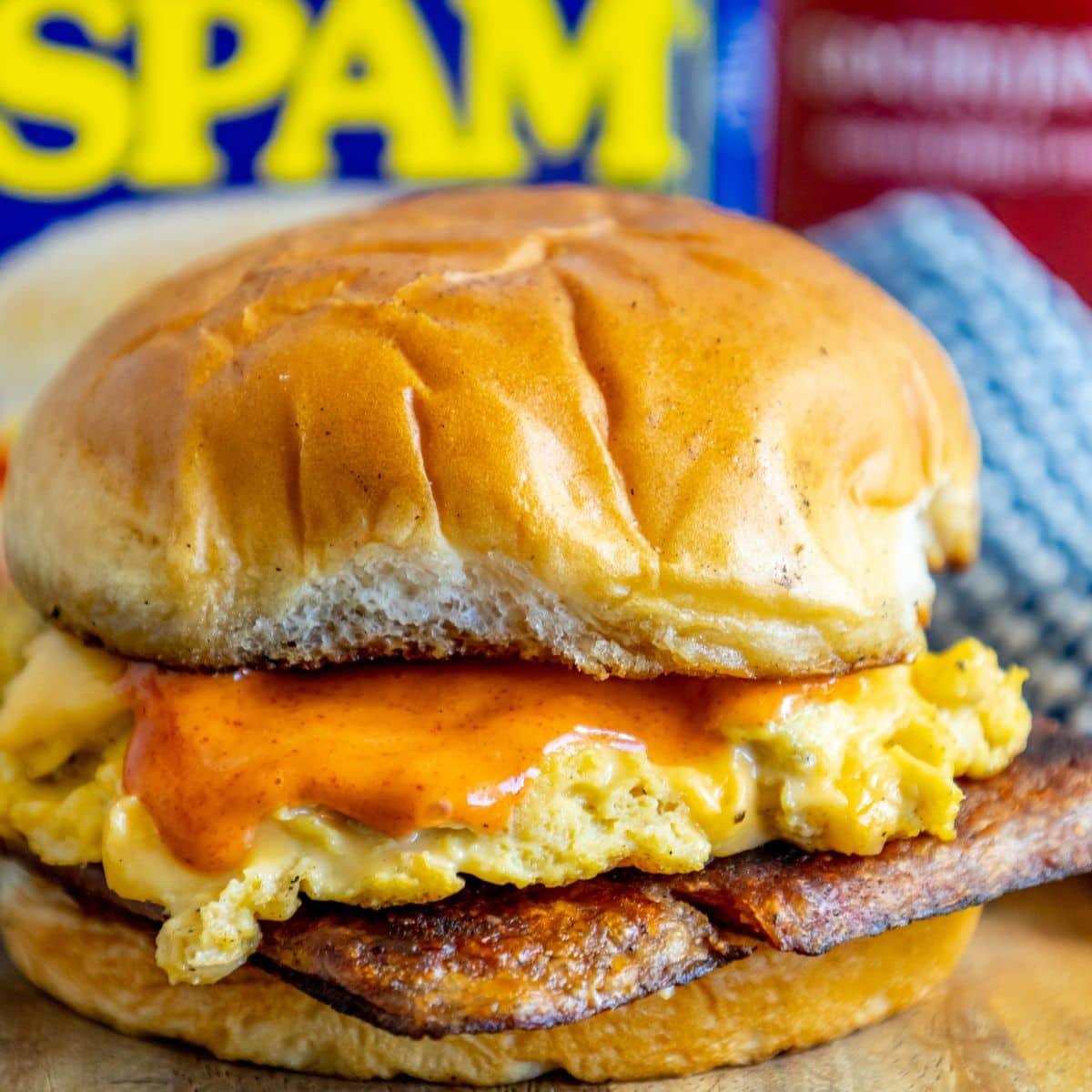SPAM and Eggs Breakfast Sandwiches