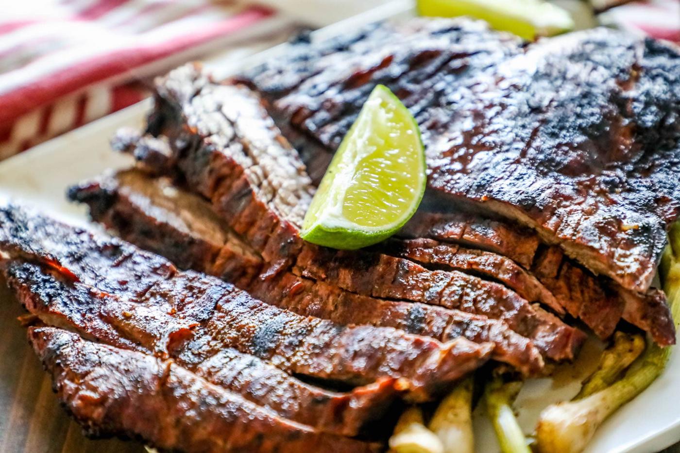 Spicy Grilled Flank Steak with Lime