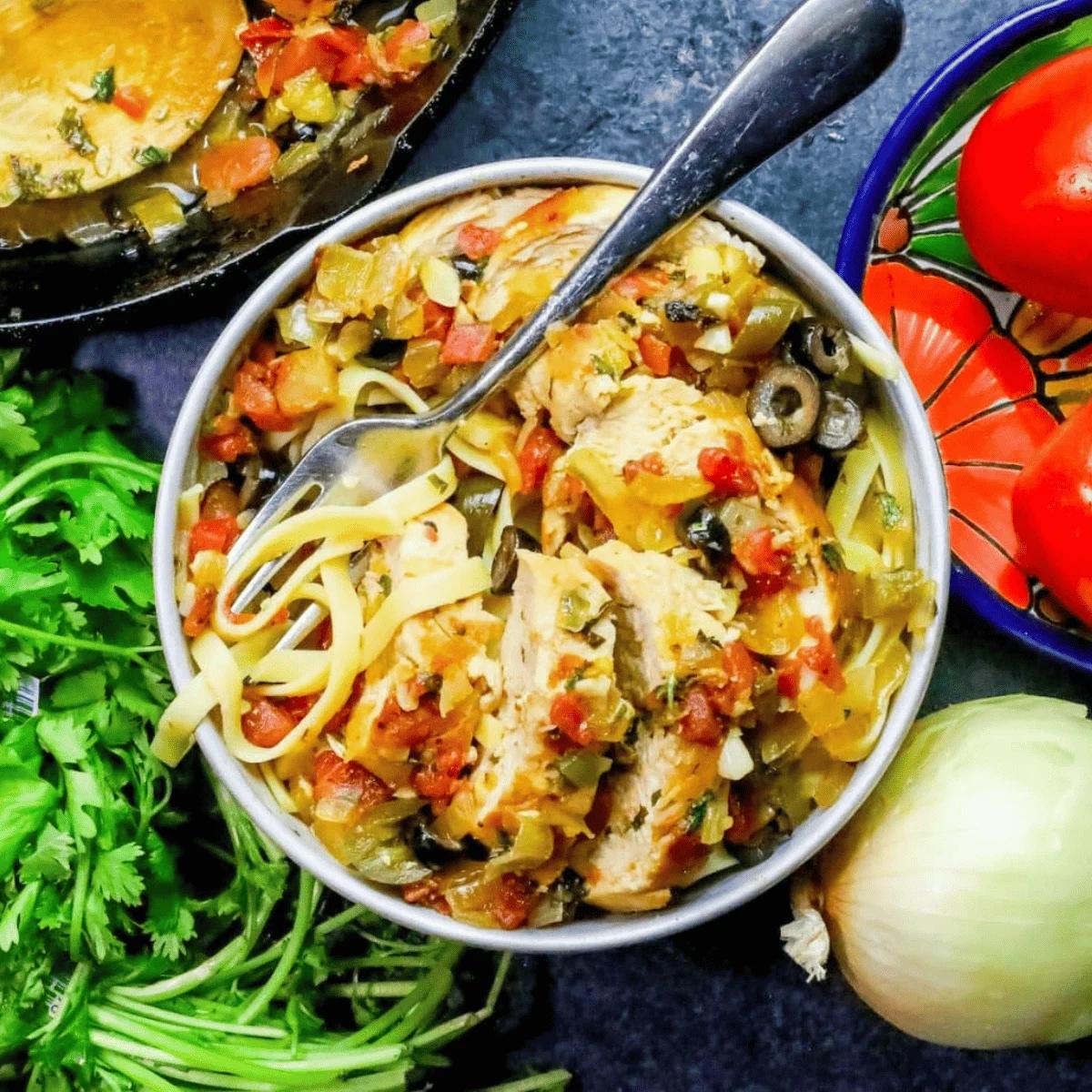 Spicy Tequila Lime Chicken Fettuccine