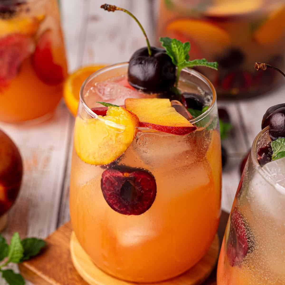 Stone Fruit Sangria Mocktail