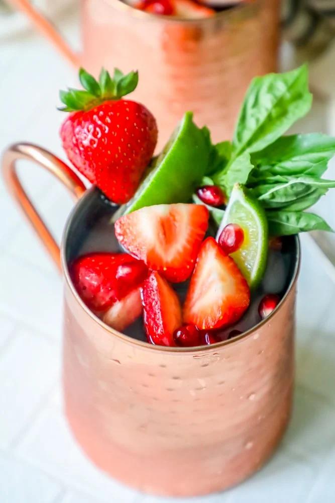 Strawberry Basil Moscow Mule Recipe