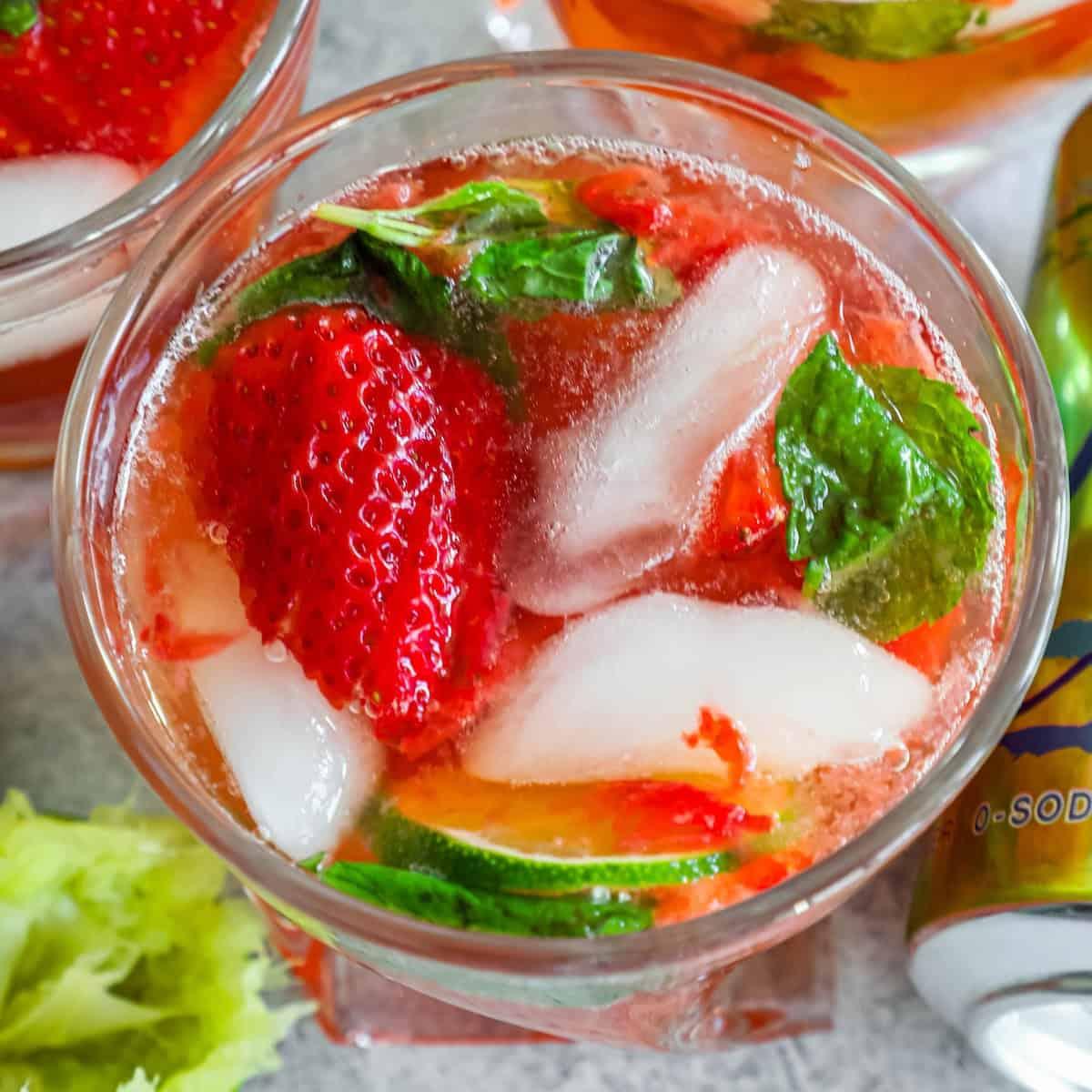 Strawberry Mint Mojito Mocktail