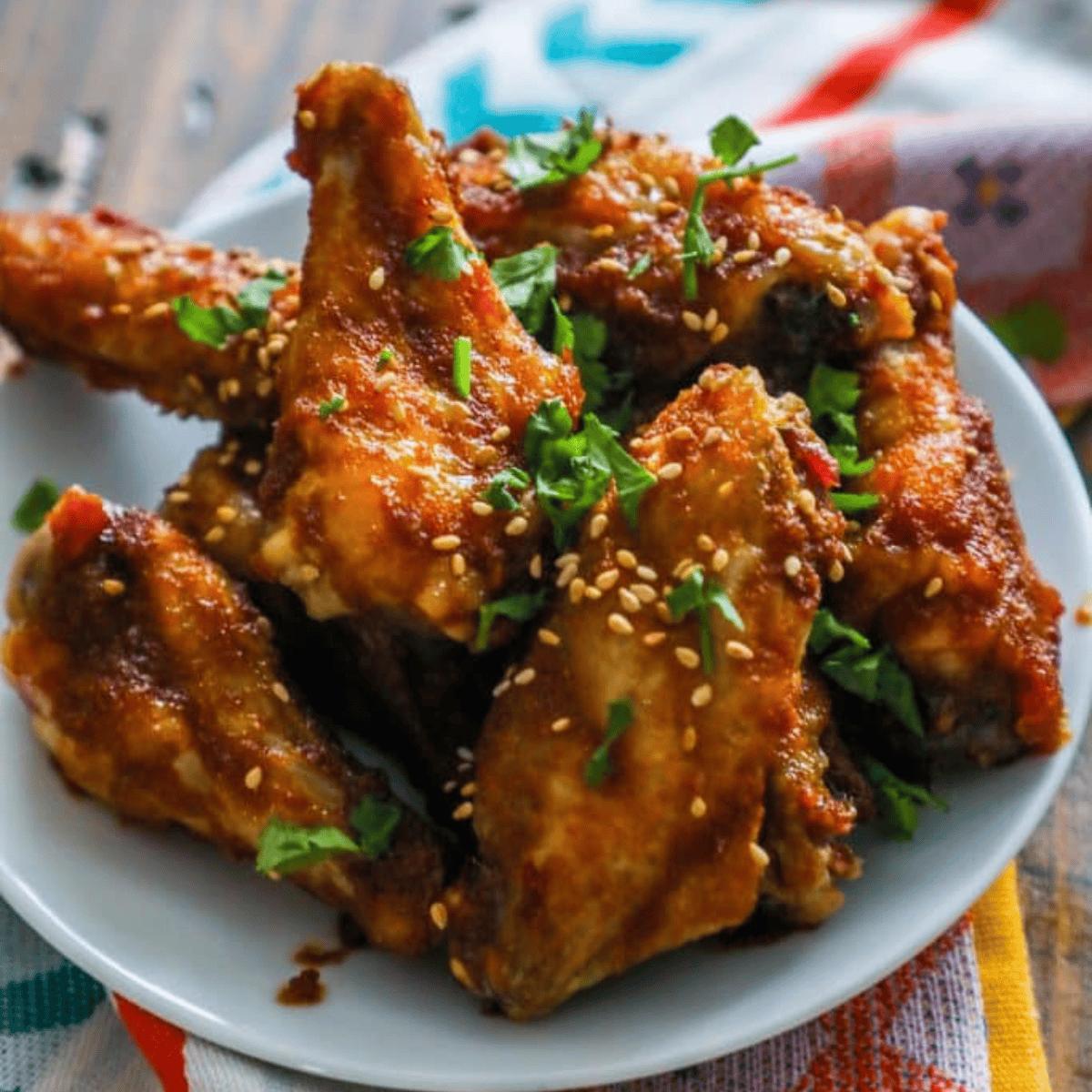 Sweet and Spicy Crispy Baked Chicken Wings