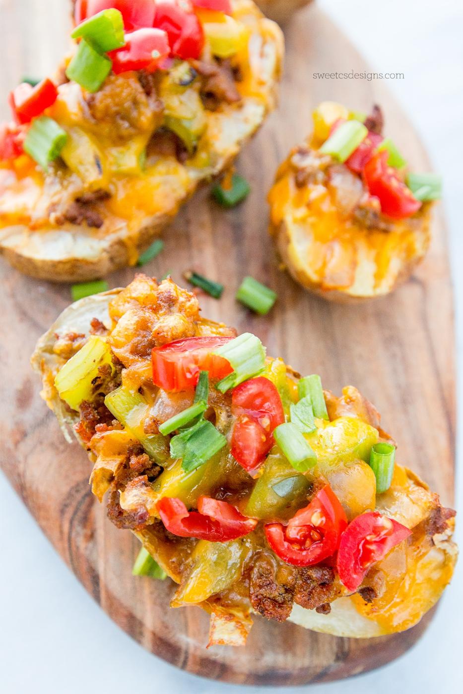 Taco Stuffed Potatoes