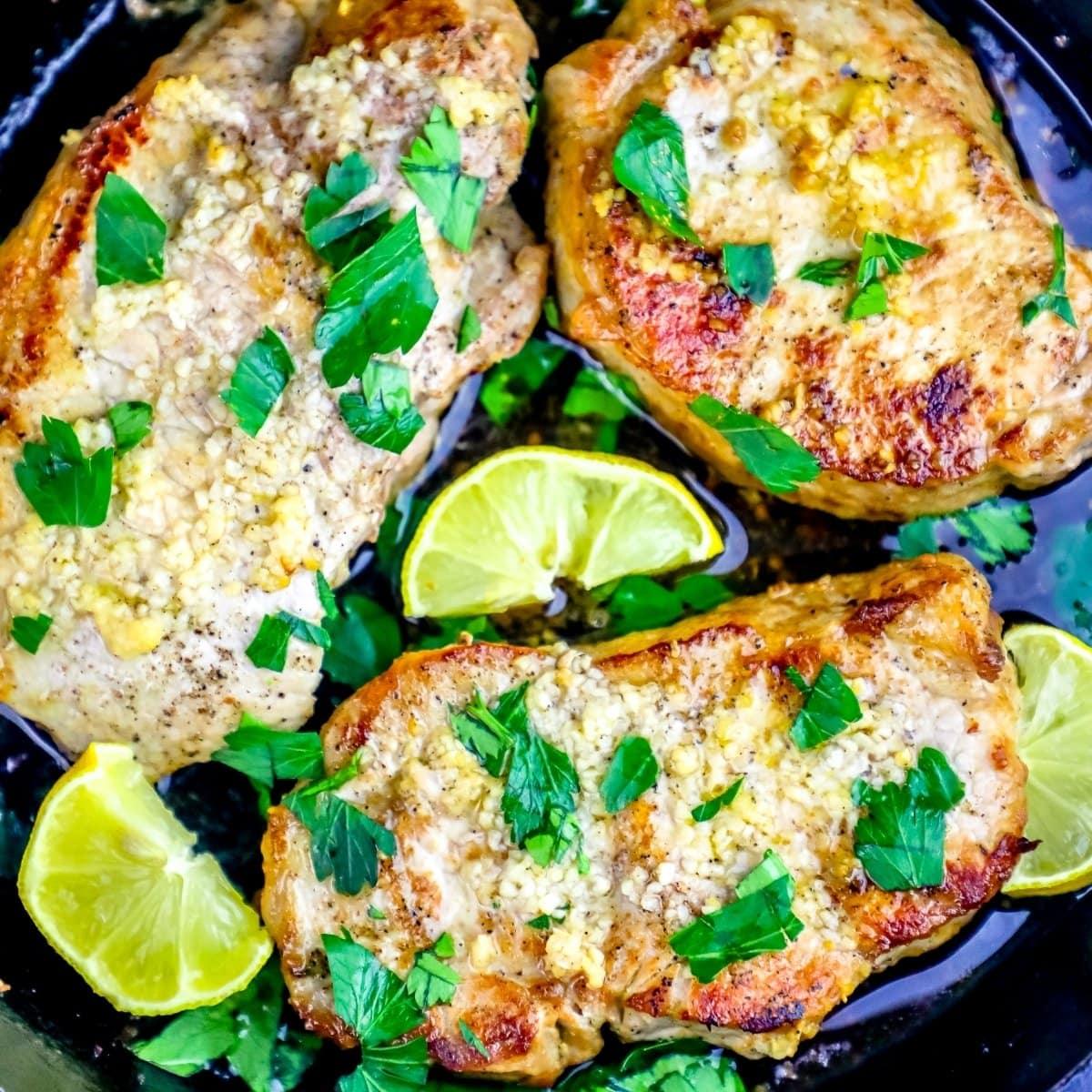 The Best Baked Garlic Pork Chops Recipe