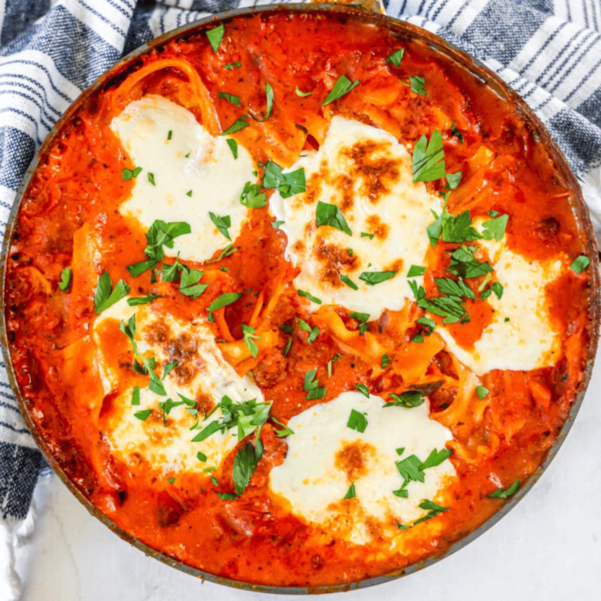 Best Easy Skillet Lasagna