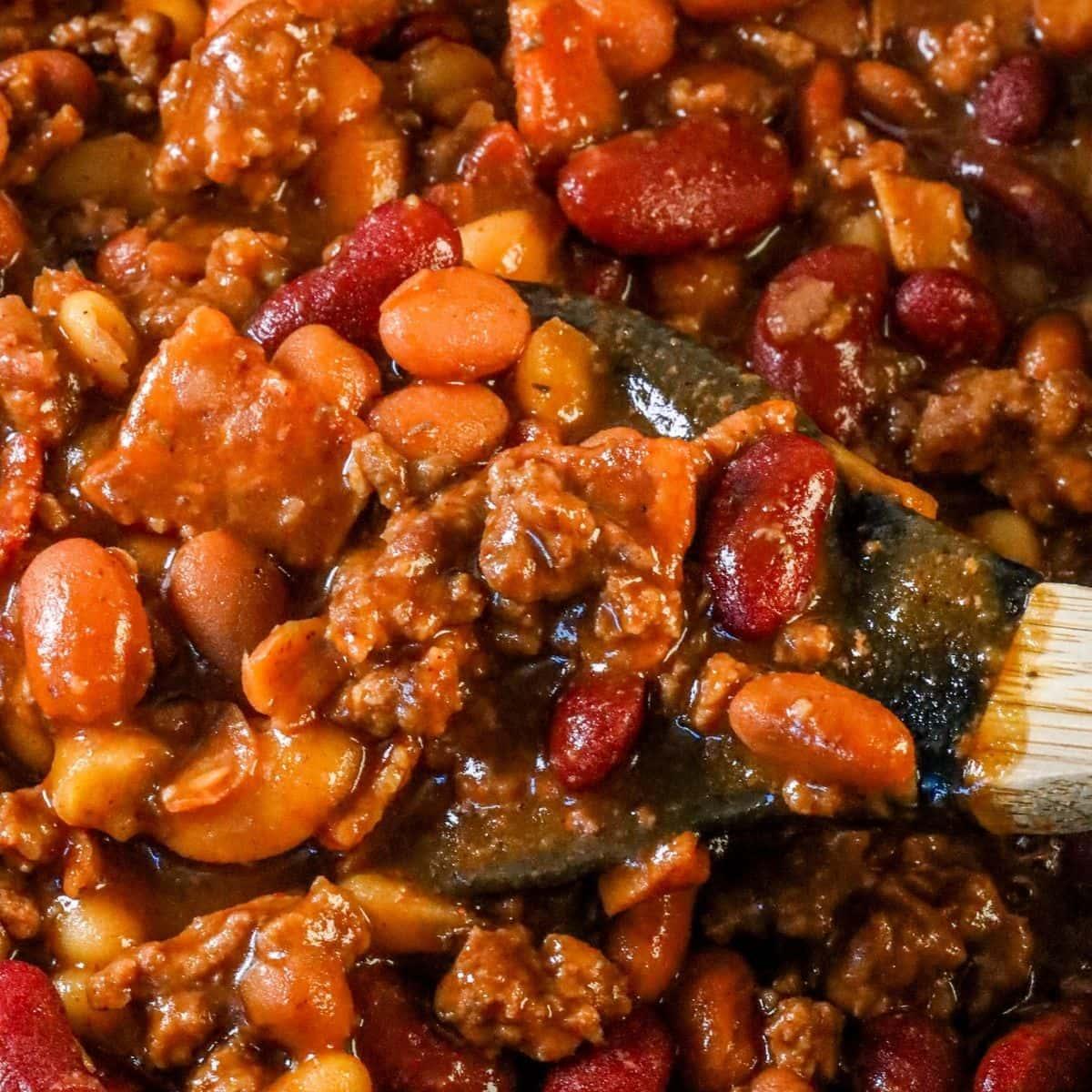 BBQ Baked Beans with Ground Beef and Bacon