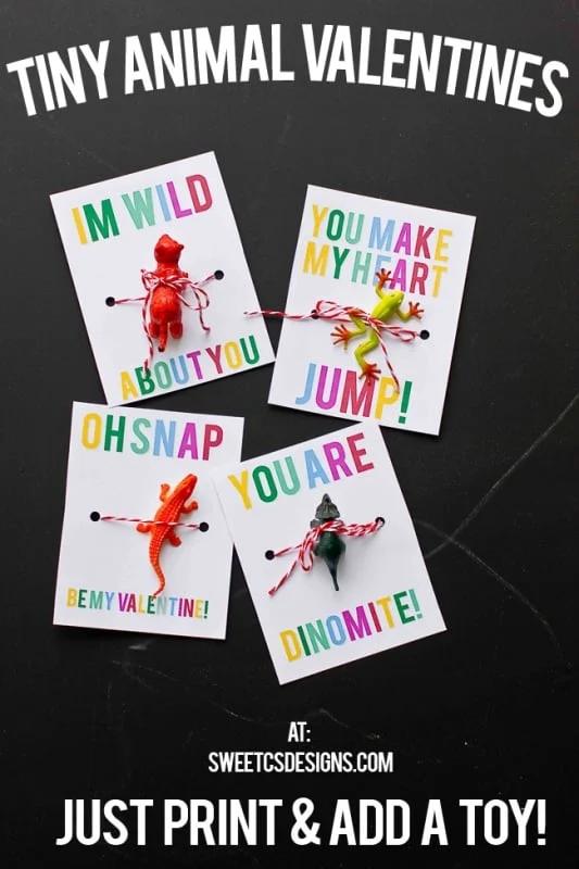 Tiny Animal Valentines Perfect For Boys