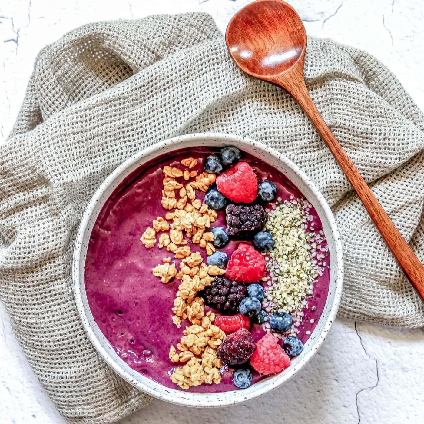 Triple Berry Smoothie Bowls Recipe