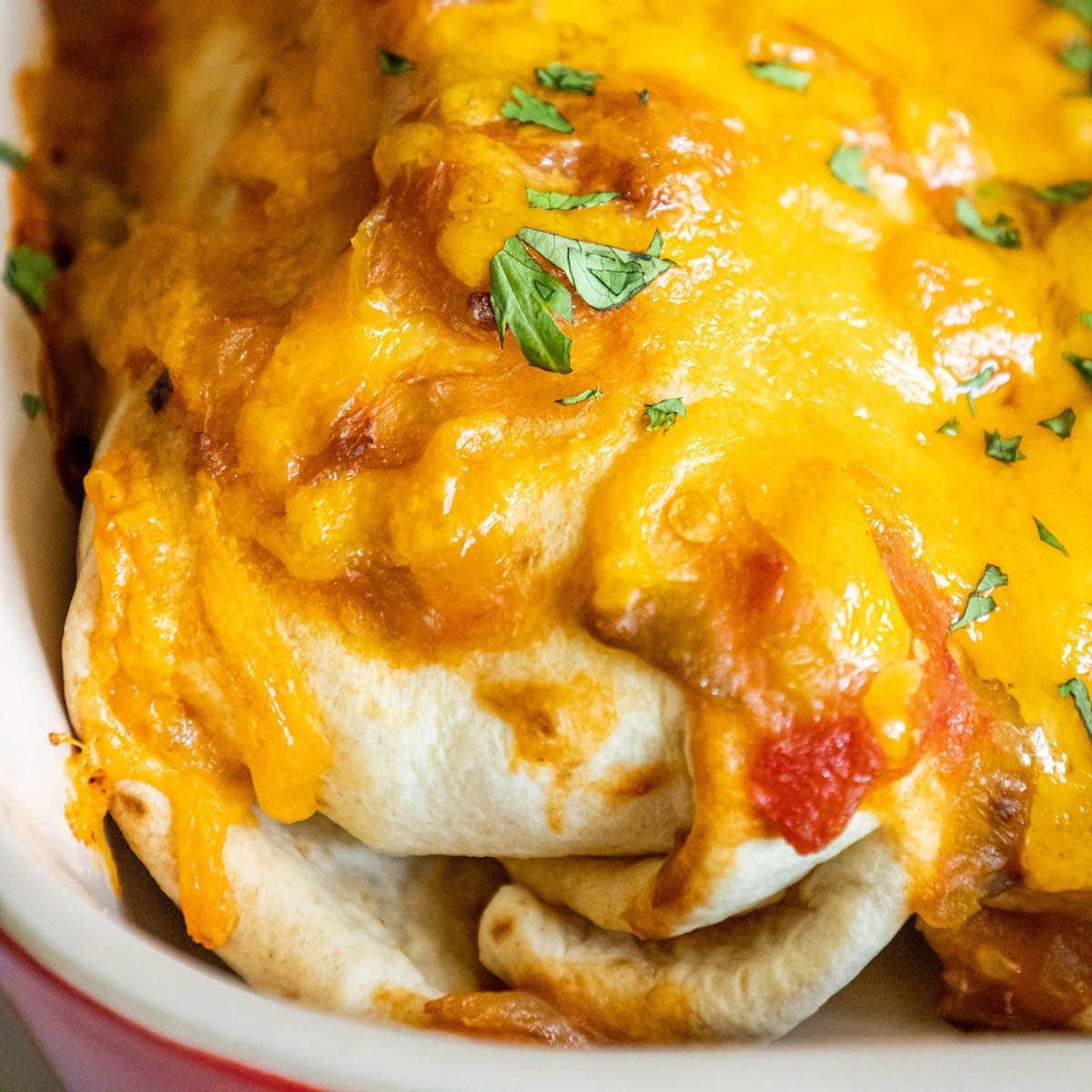 Wet Baked Breakfast Burritos