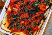 Goat Cheese Bruschetta Bake