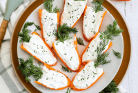 Goat Cheese Stuffed Bell Peppers and Roasted Carrots