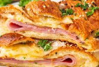 Warm Ham and Cheese Croissant Melts