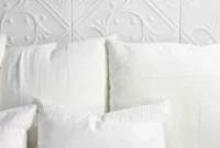 DIY Faux Tile Headboard