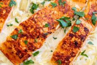 Mediterranean Salmon and Artichoke Orzo