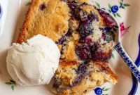 Sour-Sweet Sourdough Blueberry Cobbler