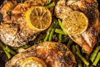 Flavorful One Pan Lemon Chicken and Asparagus