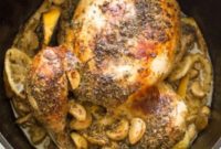 Zesty Lemon Garlic Dutch Oven Chicken