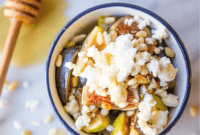 Luscious Fig and Honey Fruit Salad with Creamy Chèvre and Toasted Pine Nuts