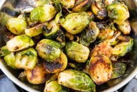 Crispy Pan Fried Brussels Sprouts with Ghee