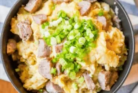 Hearty Cheesy Sausage Potato and Cabbage Bake