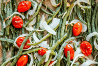 Roasted Green Bean Medley
