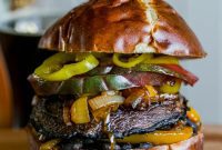 Fiery Mexican Portobello Vegan Burgers