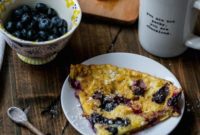 Puffy Peach Blueberry Dutch Baby