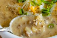 Creamy Burger & Hash Brown Chowder